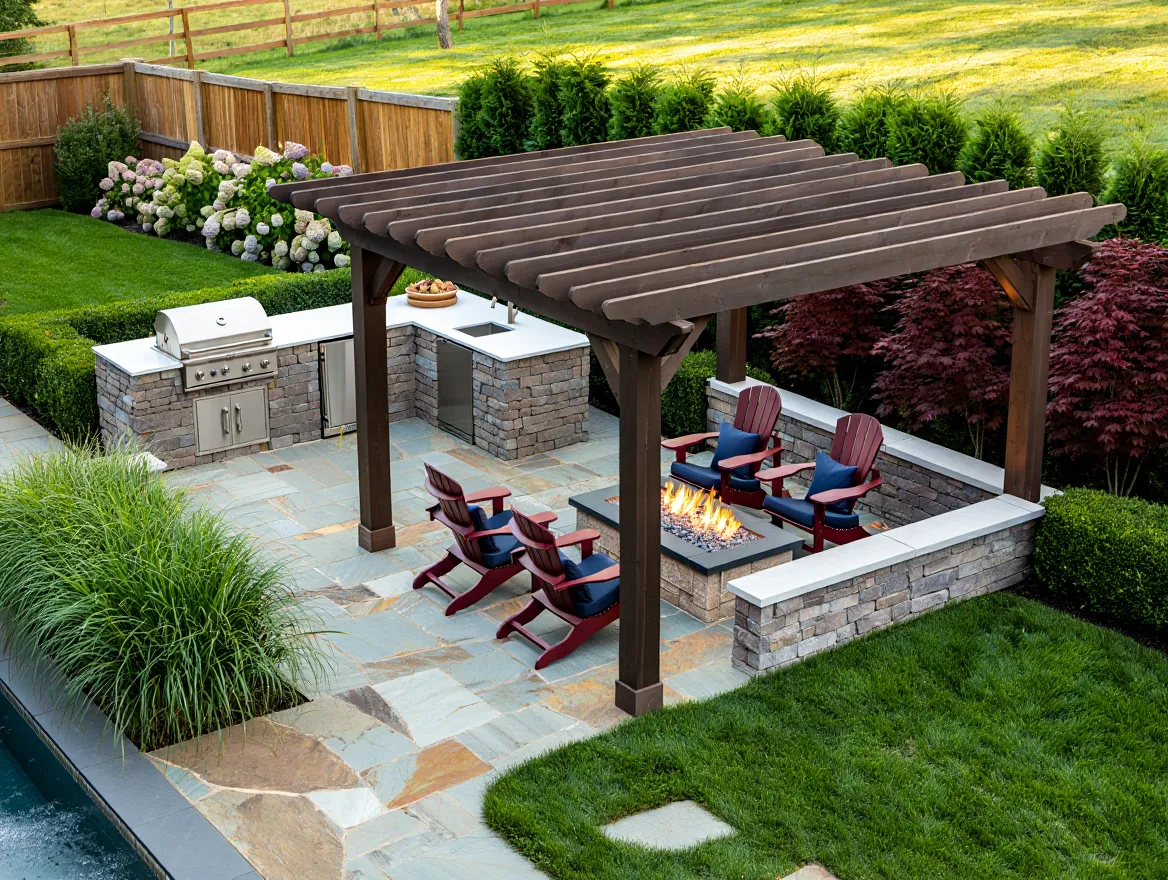 Completed outdoor living space project